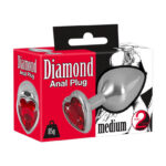 Анальная пробка металлическая Diamond Butt Plug medium "You2Toys" — изображение 6