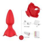 Анальная пробка на вибрации Honey Jelly Red USB "Boss Series" — изображение 3