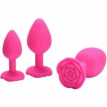 Анальная пробка силиконовая Rainbow Booty Rose Large