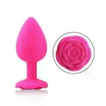 Анальная пробка силиконовая Rainbow Booty Rose Large — изображение 2