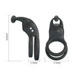 Inel de erecție vibrant cu dublă prindere Goodwin Vibrating Double Penis Ring "Pretty Love" - imagine 3