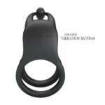 Inel de erecție vibrant cu dublă prindere Goodwin Vibrating Double Penis Ring "Pretty Love" - imagine 4
