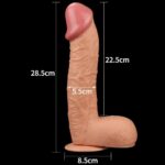 Фаллоимитатор гибкий телесный 28,5 см King Sized "LoveToy" — изображение 3