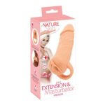 Masturbator atașament 2 in 1 Extension + Masturbator Medium "Nature Skin" - imagine 11