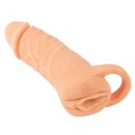 Masturbator atașament 2 in 1 Extension + Masturbator Medium "Nature Skin"
