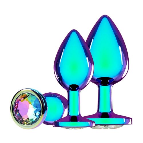Набор металлических анальных пробок со стразами Venice Collection Anal Training Diamond Plug Set Ouch! "Shots"" Набор металлических анальных пробок со стразами Venice Collection Anal Training Diamond Plug Set Ouch! "Shots" — изображение 1