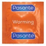 Prezervative cu nervuri care încălzesc Pasante Warming