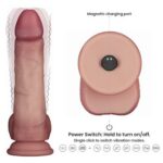 Vibrator realist cu o textură de ventuză mobilă Sliding Skin Pro II Series "LoveToy" - imagine 4