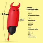 Вибратор карманный красный O-Pet  Devil "Crushious" — изображение 6