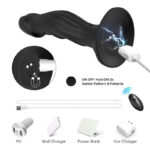 Vibrator cu telecomandă Optimus Black 9 moduri de vibrație "Boss Series" - imagine 7