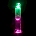 Vibrator cu iluminare de fundal LED RealRock Crystal Dildo "Shots" - imagine 2
