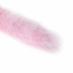 Анальная пробка металлическая с розовым хвостом Long Fox Tail Pink — изображение 3