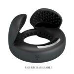 Inel vibrator pentru penis și scrot Quentin 10 funcții USB "Pretty Love" - imagine 4