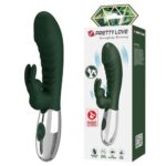 G-spot vibrator și stimulator clitoridian Naughty Bunny USB 30 funcții "Pretty Love"
