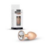 Анальная пробка металлическая Jewellery Clear Pearl Gold Plug M "Boss Series"