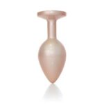 Анальная пробка металлическая Jewellery Clear Pearl Gold Plug M "Boss Series" — изображение 4