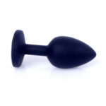 Анальная пробка силиконовая Jewellery Pink Black Silicone Plug Small "MyLove" - imagine 6