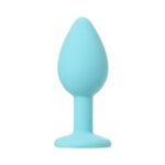 Cиликоновая анальная пробка со стразом ToDo Anal Plug Blue Brilliant "ToyFa" — изображение 2