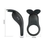 Inel vibrator de erecție cu stimulare clitoriană Carlton Vibrating Penis Ring 10 funcții USB "Pretty Love" - imagine 3