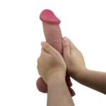 Фаллоимитатор гибкий телесный с подвижной текстурой Sliding Skin 10,2" Flesh "Baile" — изображение 4