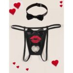 Комплект мужской Kiss - трусы с открытыми ягодицами и бабочка