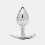 Анальная пробка металлическая со стразом Jewellery Silver Plug Medium "Fantasy"