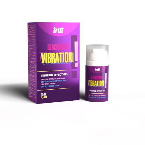 Жидкий вибратор с согревающим и вибрирующим эффектом Vibration Blackberry "Intt" 15 мл Vibrator lichid cu efect de încălzire și vibrație Vibration Blackberry "Intt" 15 ml - imagine 1