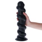 Анальная пробка рифленая Plug Anale Pico De Fogo Monolite Nero "Toyz4lovers" — изображение 2