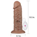 Vibrator realist cu ventuză 10.5" Realistic Chubby Vibrating Dildo Flesh "LoveToy" - imagine 2