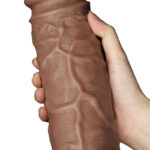 Vibrator realist cu ventuză 10.5" Realistic Chubby Vibrating Dildo Flesh "LoveToy" - imagine 9