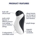Вакуумный клиторальный стимулятор Orca Air Pulse + Vibration "Satisfyer" — изображение 2