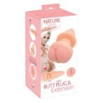 Анальная пробка-мастурбатор Nature Skin Butt Plug Extension 2-в-1