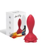 Анальная пробка на вибрации Rosenberg Red USB "Boss Series"