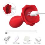 Анальная пробка на вибрации Rosenberg Red USB "Boss Series" — изображение 4