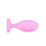 Анальная пробка силиконовая со стразом в форме сердца Pink Silikon Plug Medium "B-series" — изображение 4